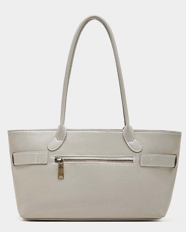 Women's Ethereal Ash Genuine Leather Belted Tote Bag