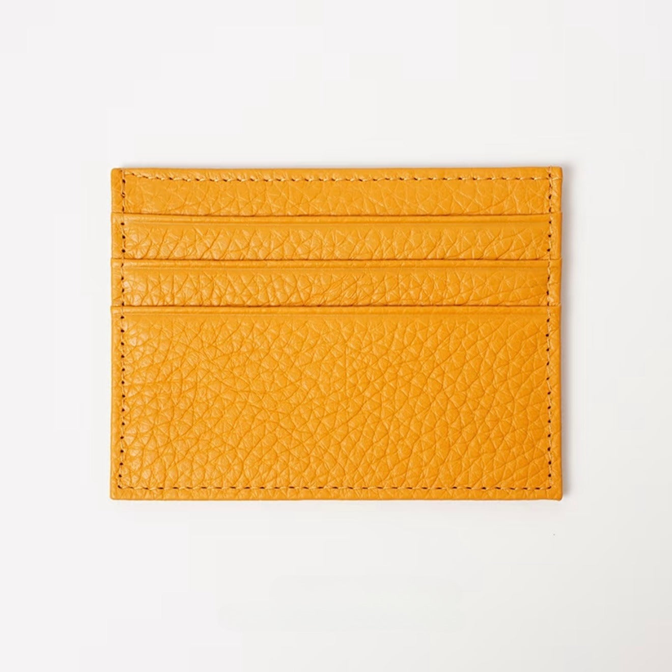 Full-Grain Leather Ultra-Thin Compact Card Case (Multi-Card Slots)
