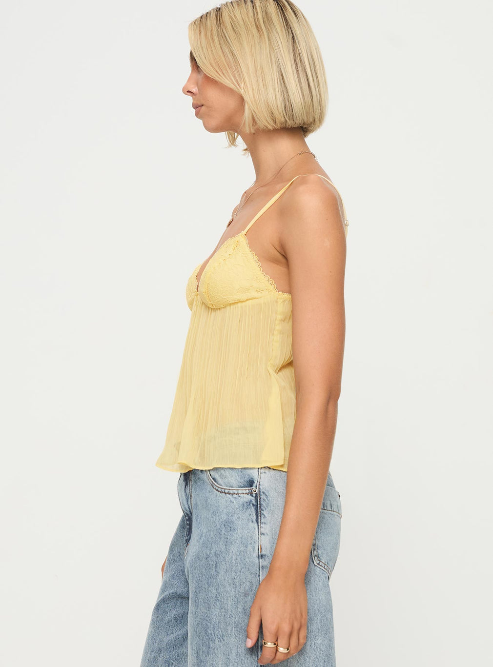 ARIA | Lace Pleated Top