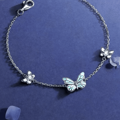Dreamy Blue Butterfly Jewelry 2-in-1 Set