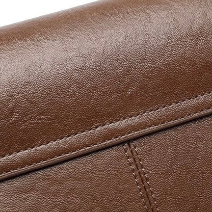 Women's Vintage Luxe Leather Bag with Buckle Accents