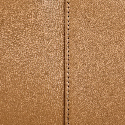 Genuine Leather Arch-Handle Minimalist Commuter Crossbody Bag