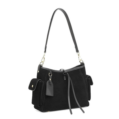 Retro Matte Genuine Cowhide Utility Shoulder Bag