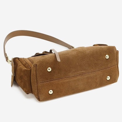 Retro Matte Genuine Cowhide Utility Shoulder Bag