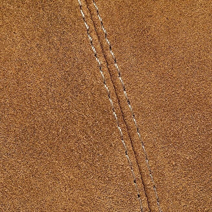 Retro Suede Structured Genuine Leather Tote Bag