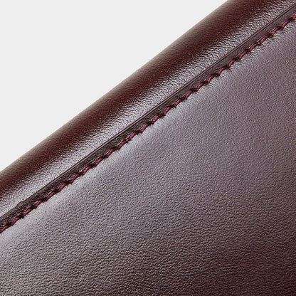 Smooth Leather Hobo Bag with Architectural Hardware & Adjustable Strap