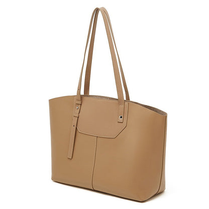 Women's Minimalist Genuine Leather Tote Bag