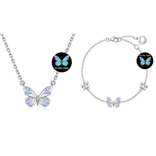 [Limited Edition] Dreamy Purple Butterfly Jewelry 2-in-1 Set