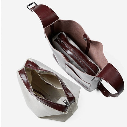 Leather Hobo Bag – Minimalist Silhouette with Signature Pocket Detail