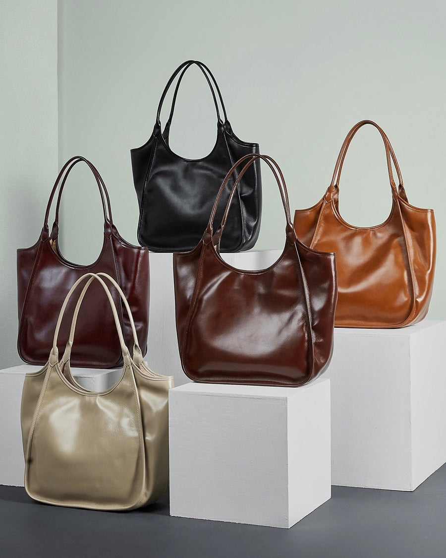 Women's Vintage Espresso Genuine Leather Tote Bag