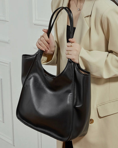 Women's Vintage Espresso Genuine Leather Tote Bag