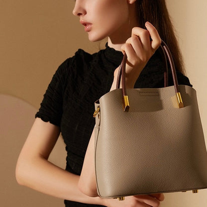 Elegant Women's Genuine Leather Ladies Crossbody Handbag