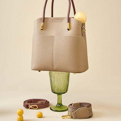 Elegant Women's Genuine Leather Ladies Crossbody Handbag