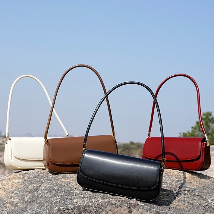 Women’s Genuine Leather Minimalist Saddle Tote – 2025 Commuter Edition