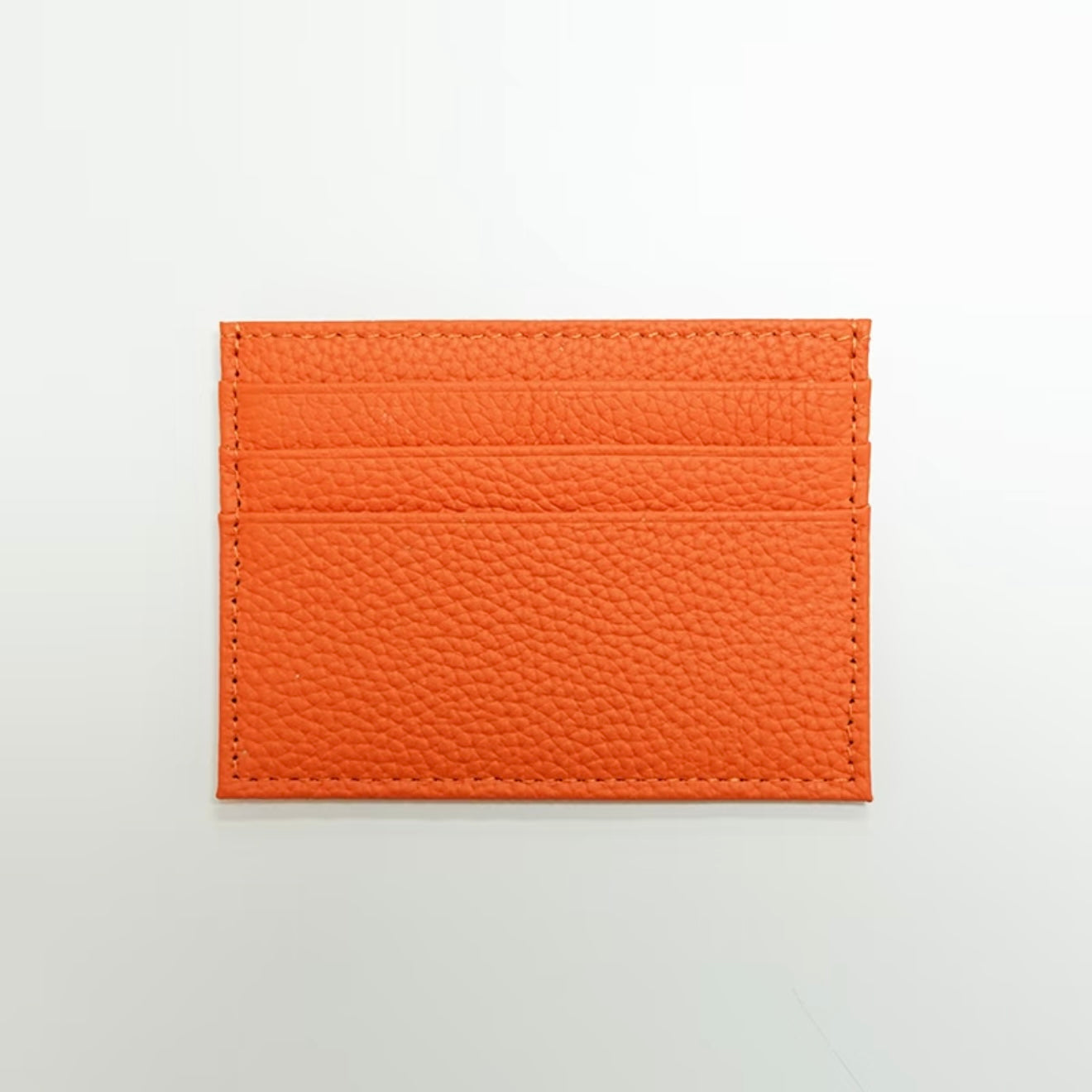 Full-Grain Leather Ultra-Thin Compact Card Case (Multi-Card Slots)