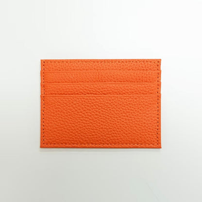 Full-Grain Leather Ultra-Thin Compact Card Case (Multi-Card Slots)