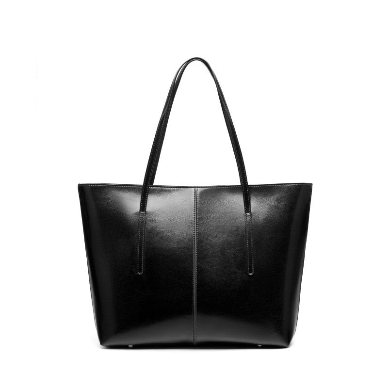 Women’s Genuine Leather Large Tote Shoulder Bag – Daily Commuter Essential