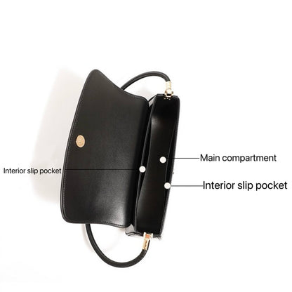 Women’s Genuine Leather Minimalist Saddle Tote – 2025 Commuter Edition