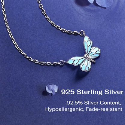 Dreamy Blue Butterfly Jewelry 2-in-1 Set