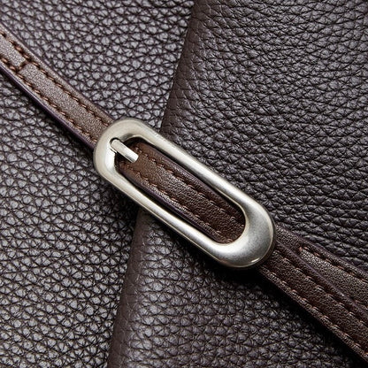 Women's Pebbled Leather Bucket Bag with Knot & Sphere Detail