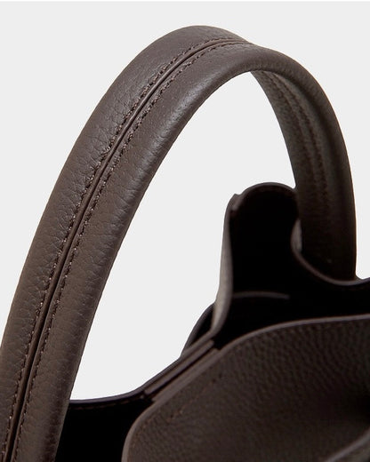 Women's Luxury Genuine Leather Basket Bucket Bag