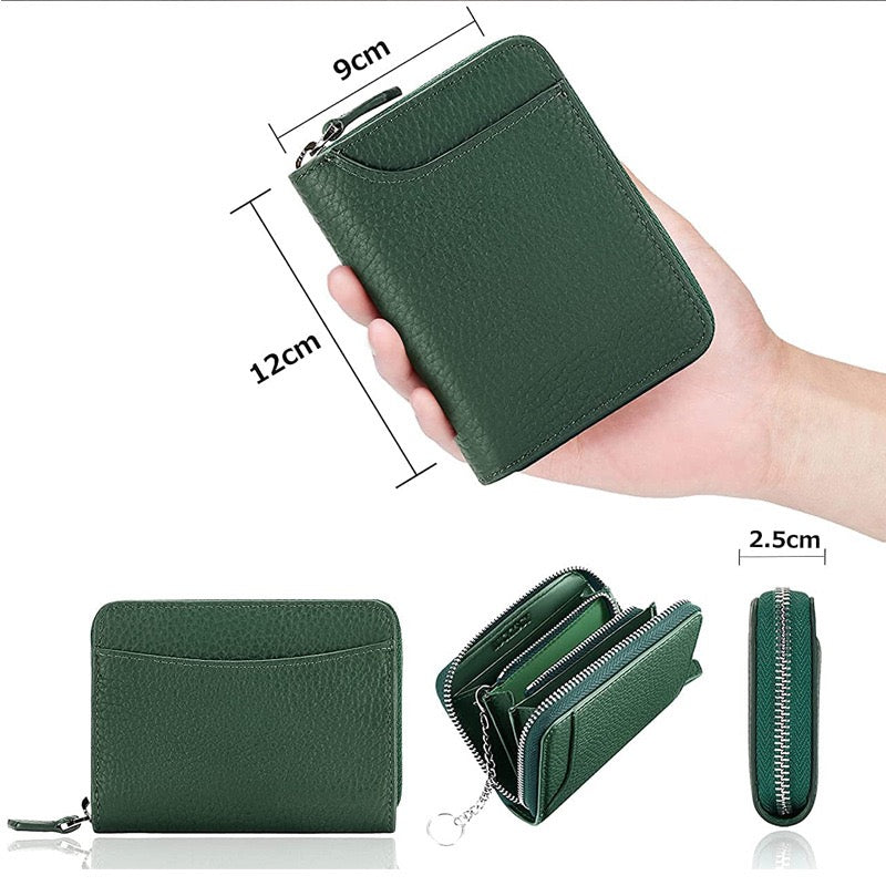Timeless Leather Multi-Card Wallet with Cash Space