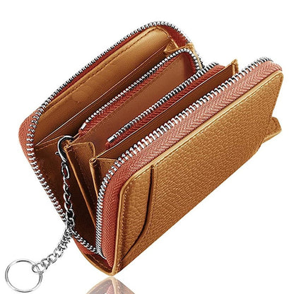 Timeless Leather Multi-Card Wallet with Cash Space