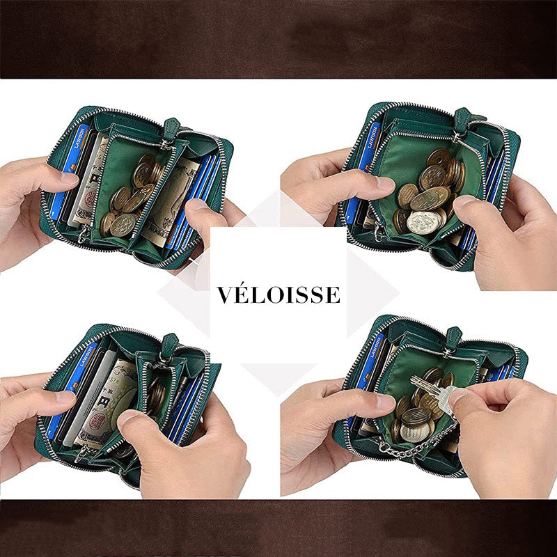 Timeless Leather Multi-Card Wallet with Cash Space