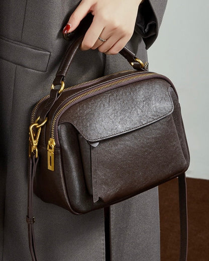 Women's Aurelia Genuine Leather Crossbody Satchel