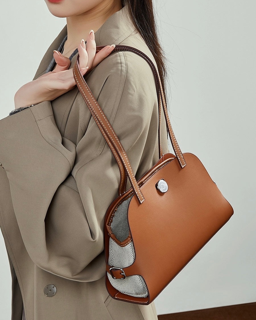 Women's Lumina Genuine Leather Dome Satchel