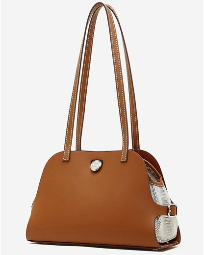 Women's Lumina Genuine Leather Dome Satchel