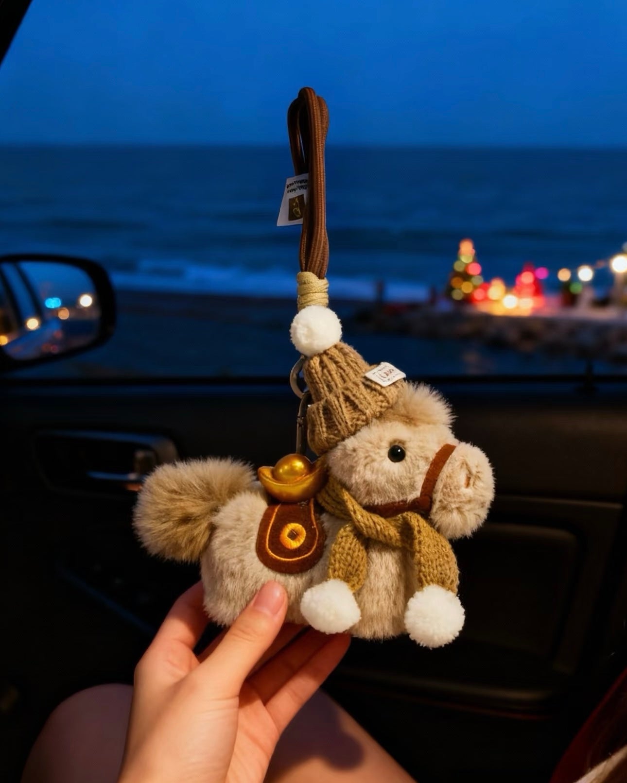 Cozy Holiday Pony Plush Charm