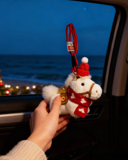 Cozy Holiday Pony Plush Charm
