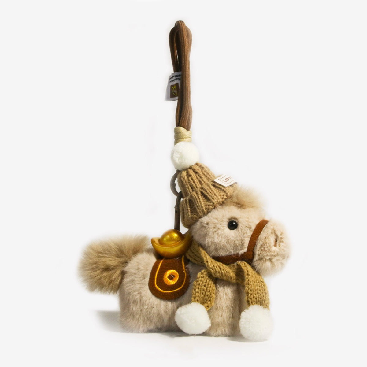 Cozy Holiday Pony Plush Charm