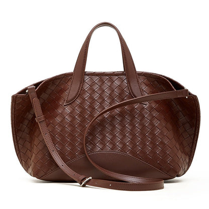 Women's Aura Genuine Leather Woven Handbag