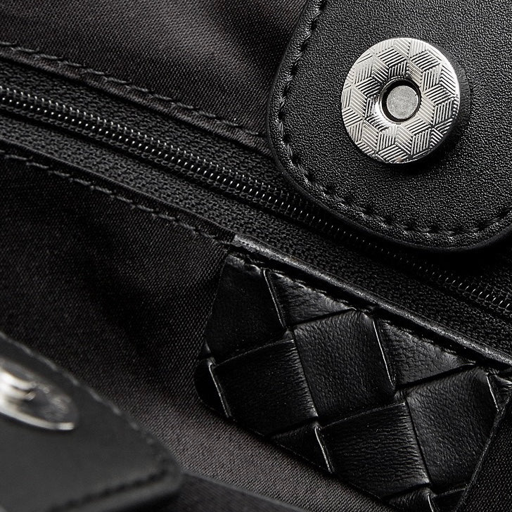 Women's Aura Genuine Leather Woven Handbag