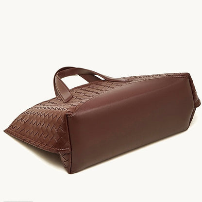 Women's Aura Genuine Leather Woven Handbag