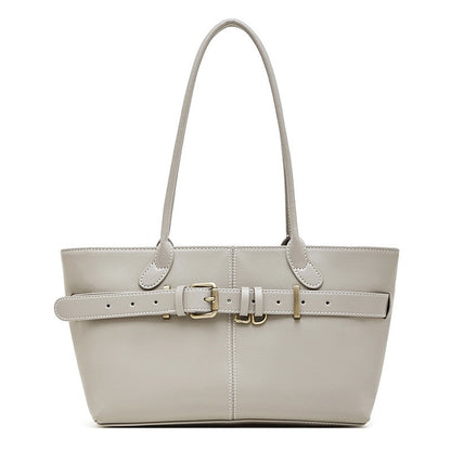 Women's Ethereal Ash Genuine Leather Belted Tote Bag
