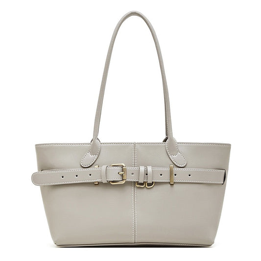 Women's Ethereal Ash Genuine Leather Belted Tote Bag