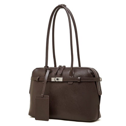 Women's Eclipse Genuine Leather Structured Tote Bag