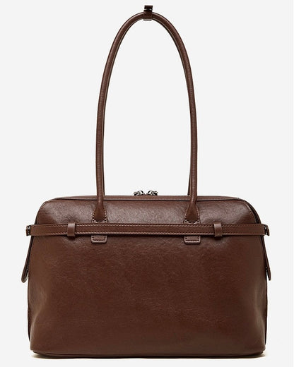 Women's Eclipse Genuine Leather Structured Tote Bag