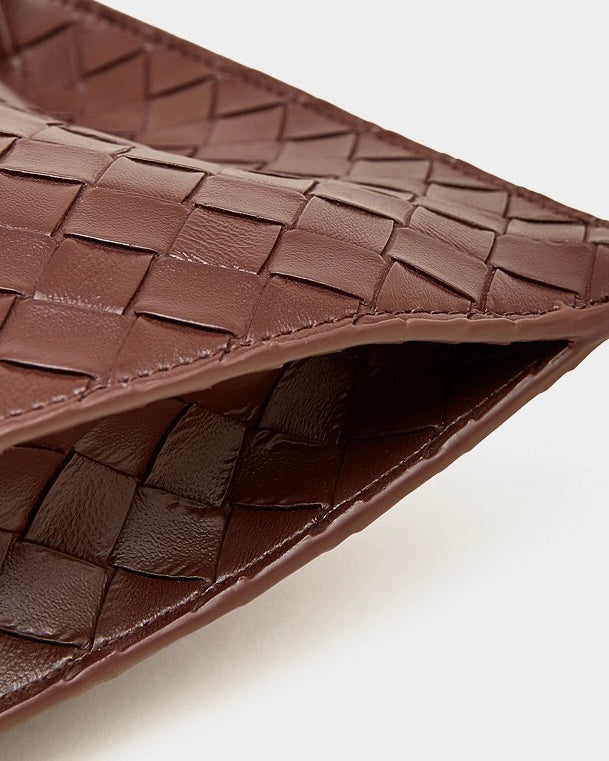 Women's Noir Woven Leather Buckle Tote Bag