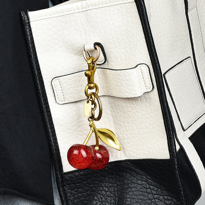 Velvet Cherry Bag Charm