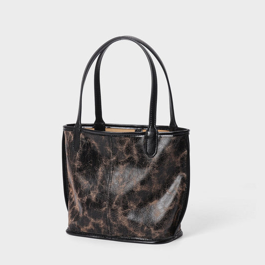 Women's Vintage Genuine Leather Tote with Pouch