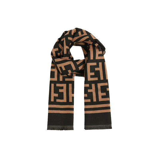 Women's Luxury Geometric Patterned Fringed Imitation Cashmere Scarf