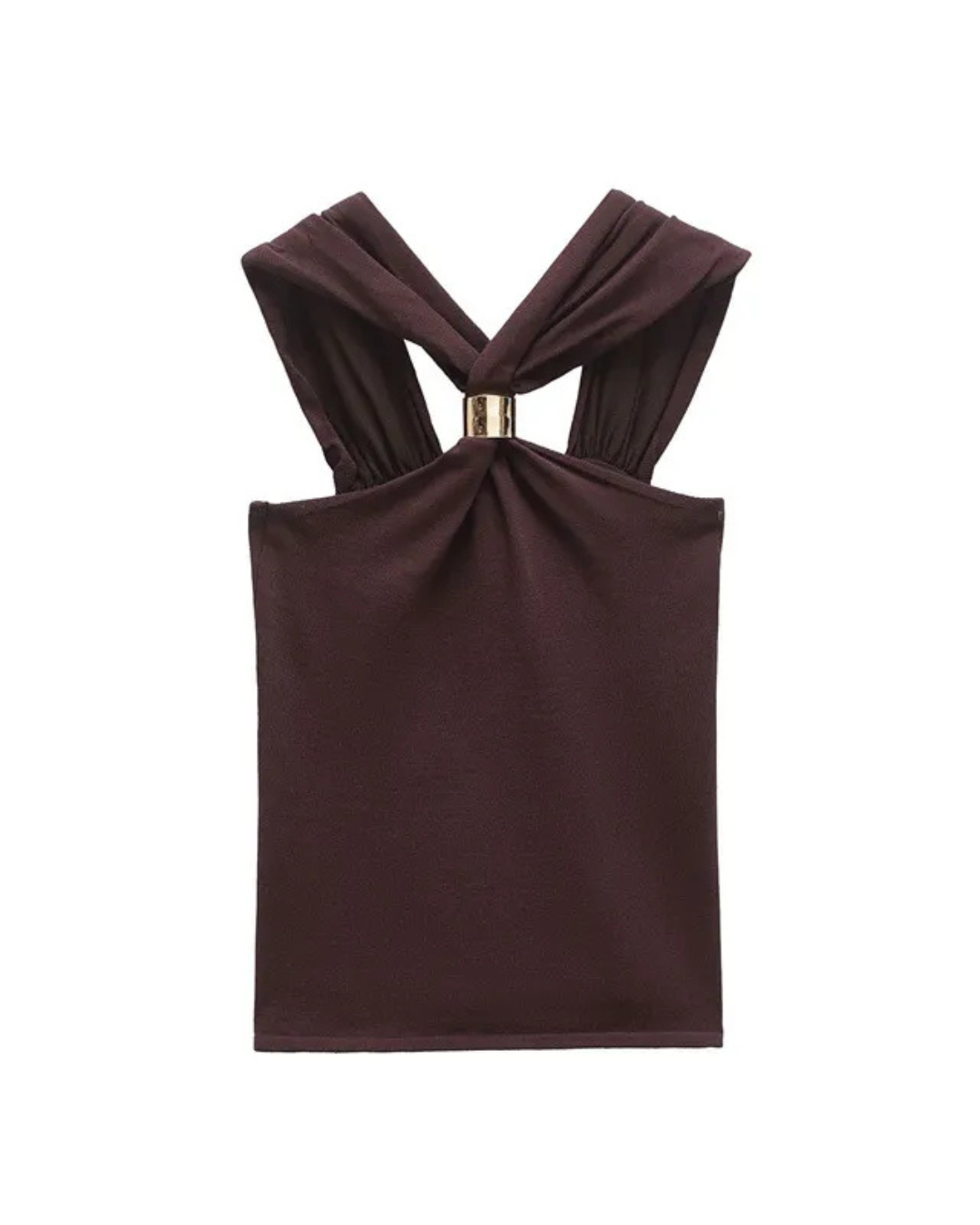 ARIA | Mocha Halter Top
