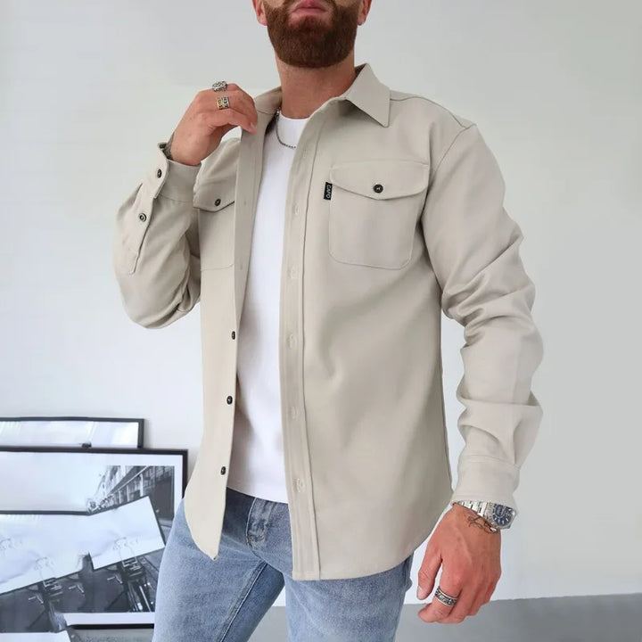 Casual Long-Sleeved Shirt Jacket