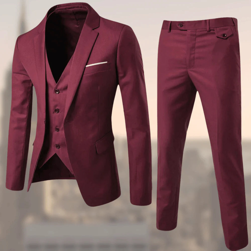 Men Elegant Two-Piece Suit Set