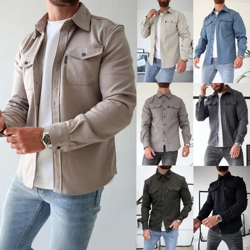 Casual Long-Sleeved Shirt Jacket