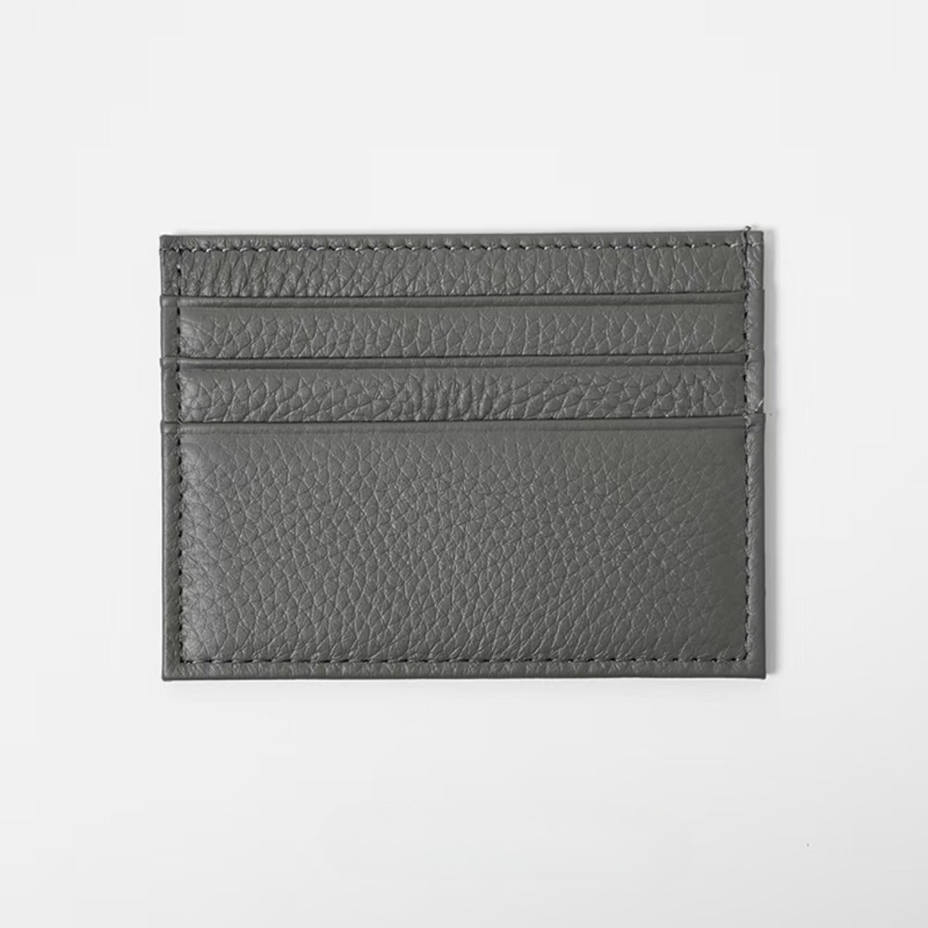 Full-Grain Leather Ultra-Thin Compact Card Case (Multi-Card Slots)